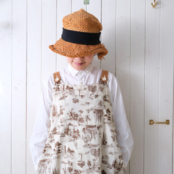 poplin two tone rough one piece landscape brown 第2張的照片