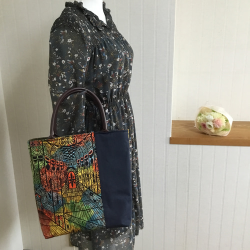 ハンドメイド・リメイク帯・トートバッグ・大きめ・お出掛け