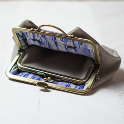 アズネコ・親子がま口財布・グレー 3枚目の画像