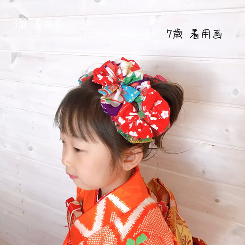 七五三髪飾り | 3歳髪飾り・7歳髪飾り | アンティーク着物生地 七五三髪飾り | 3歳髪飾り・7歳髪飾り | アンティーク着物生地
