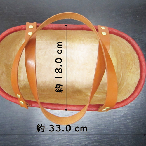 一貫張り（一閑張り）・バッグ・蝶々柄（帯）・ブラック・本革