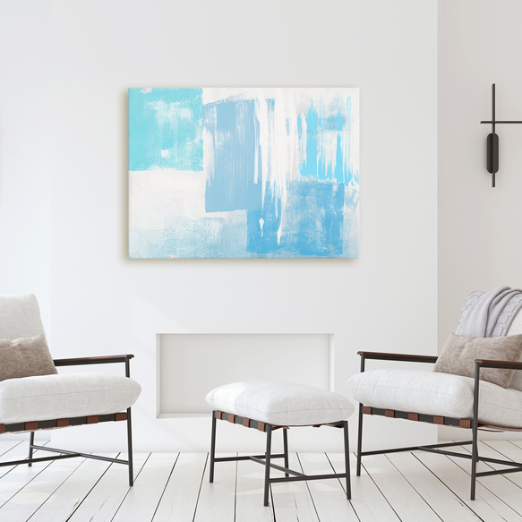 大学生 割引 北欧インテリアアートパネル_ArtPaint Blue 抽象画アートパネル 絵画