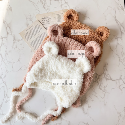 くまさんボンネット くま くまみみ ボンネット帽子 ベビー キッズ