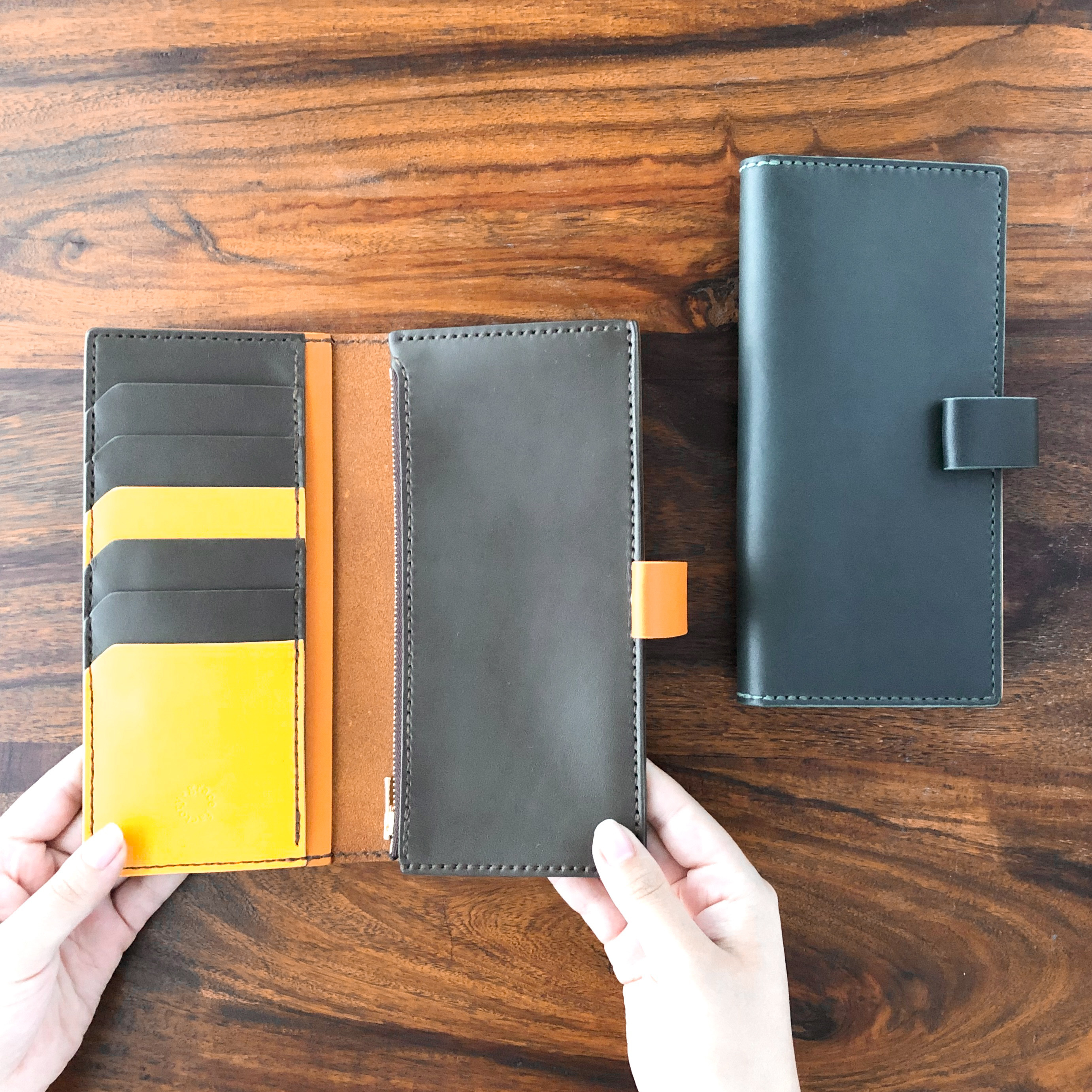 手帳のような長財布｜革色21色｜カラーオーダー〈受注製作〉