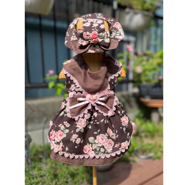 axesfemmekawaiiアンティークローズ柄ワンピース＆ベッドドレスセット axesfemmekawaiiアンティークローズ柄ワンピース＆ベッドドレス