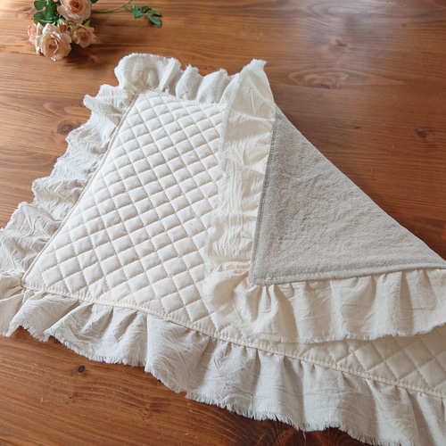 洗い込まれたラミーリネンとナチュラルコットン♪ミミフリルの