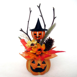 ハロウィンかぼちゃ器飾り　小23-3 1枚目の画像