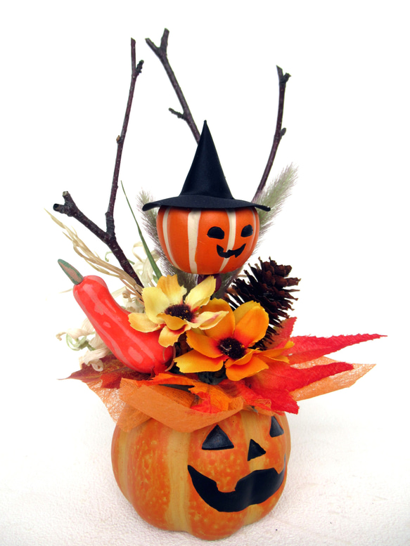 ハロウィンかぼちゃ器飾り　小23-3 5枚目の画像
