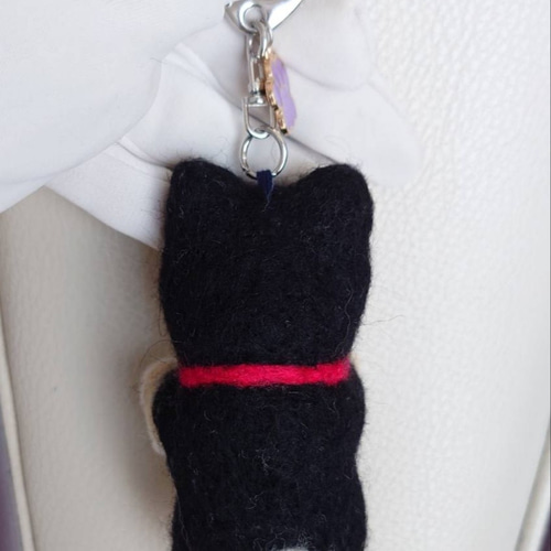 柴犬　羊毛　羊毛フェルト　ハンドメイド　黒柴　キーホルダー ed974150e5f7be069e16ea0caf0f70