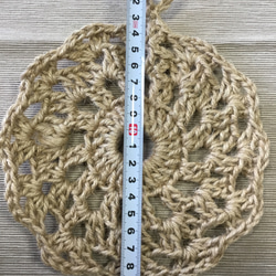 手編み⭐︎麻紐鍋敷き 2枚目の画像