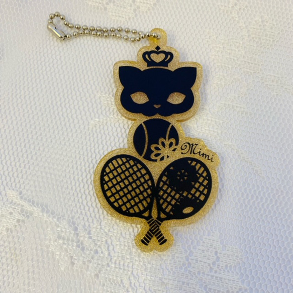 アクリルキーホルダー・猫・柴犬・トイプードル・テニス 2枚目の画像