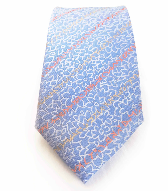 フローラルストライプのネクタイFloral Striped necktie 1枚目の画像