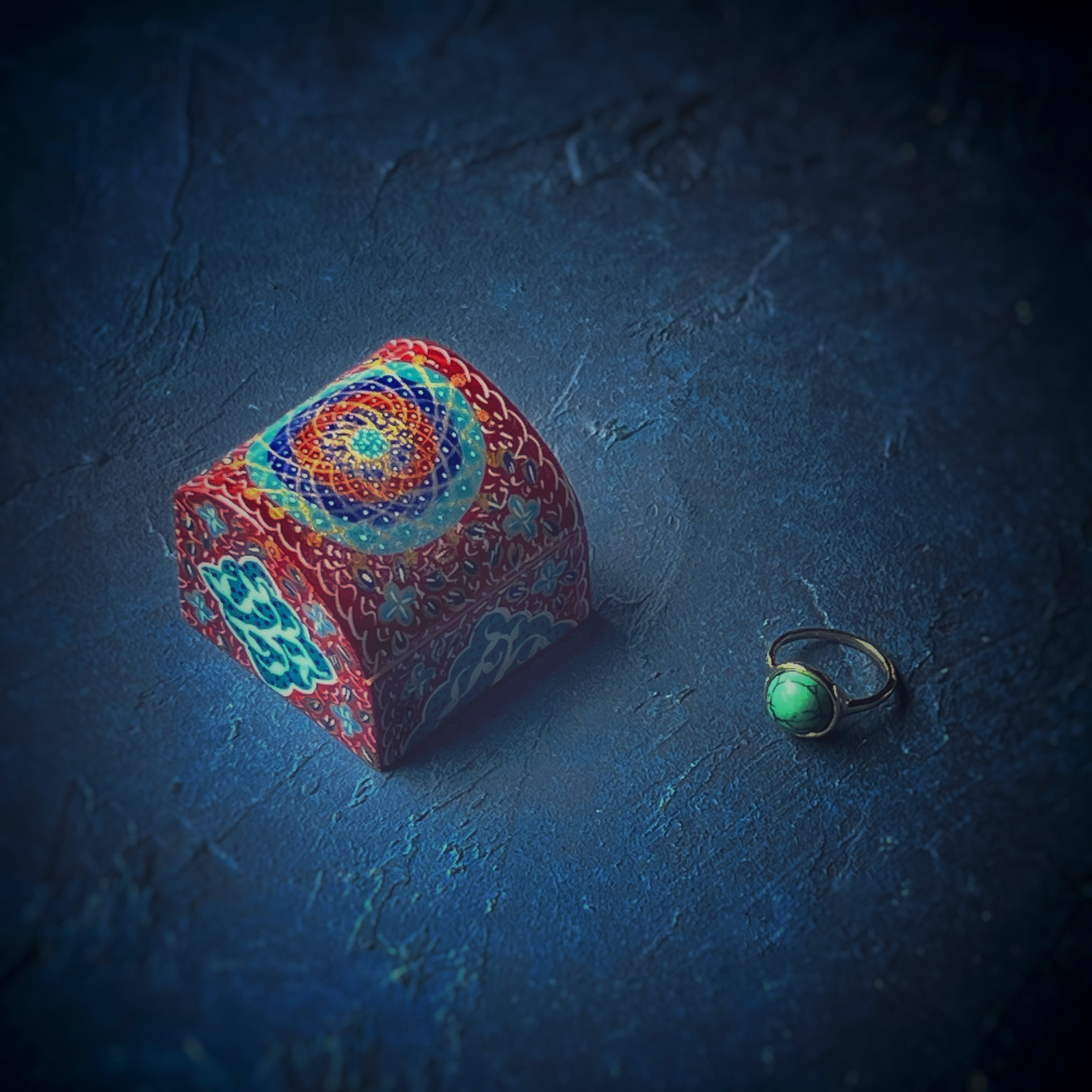 キャメルボーンの小箱　宝石箱　S  レッド【JAABEH-038】