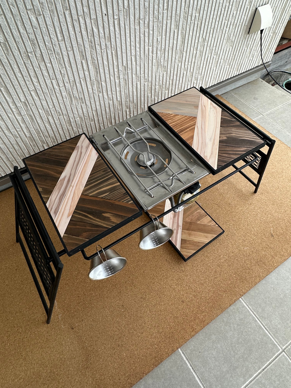 フラットバーナ－テーブルアイアンigtテーブル 3種類天板ミックス 8枚目の画像