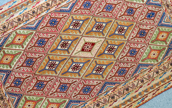 131×89cm アフガニスタン の マシュワニ手織り キリム 手織り絨毯 11枚目の画像