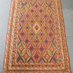 131×89cm アフガニスタン の マシュワニ手織り キリム 手織り絨毯 3枚目の画像