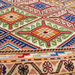 131×89cm アフガニスタン の マシュワニ手織り キリム 手織り絨毯 8枚目の画像