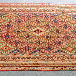 131×89cm アフガニスタン の マシュワニ手織り キリム 手織り絨毯 1枚目の画像