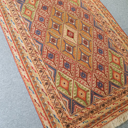 131×89cm アフガニスタン の マシュワニ手織り キリム 手織り絨毯 2枚目の画像