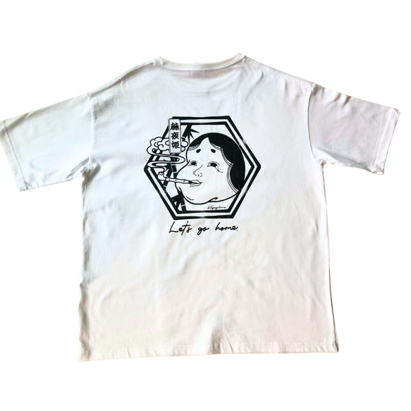 placebamboo オリジナルTシャツ　おかめ　かぐや姫 1枚目の画像