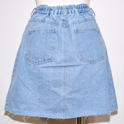 Irregular Hem Wrap Denim Mini Skirt light blue ミニスカート ストリート 6枚目の画像