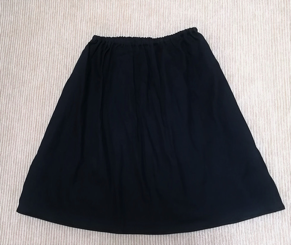 アンダースカート、ペチコート、インナー、裏地として　フリーサイズ　黒　ブラック　ダブルガーゼ 1枚目の画像