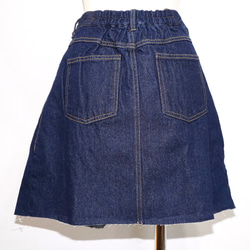 Irregular Hem Wrap Denim Mini Skirt Indigo ミニスカート ブルー ストリート 6枚目の画像