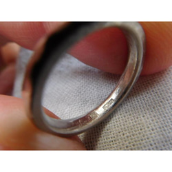 鍛造 結婚指輪 プラチナ1000 純プラチナ 槌目 甲丸 3mm 淡いマット 薄い艶消し 10枚目の画像