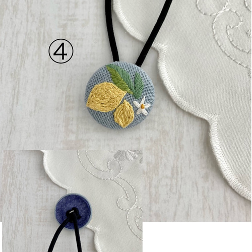 ちいさなくるみボタンの刺繍ヘアゴム ヘアゴム めぐみ 通販