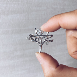 tree broach【silver925】オパール　レモンクォーツ　　ペリドット　パール　ブローチ　天然石　ナチュラル 9枚目の画像