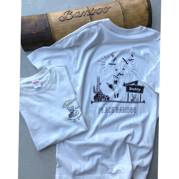 place bamboo オリジナル　　BuddyTee バニラ　カラー　XLのみ 1枚目の画像