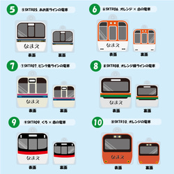 （2個セット）◆名入れ◆四角形アクリル キーホルダー　◆◆電車シリーズ◆◆ 4枚目の画像