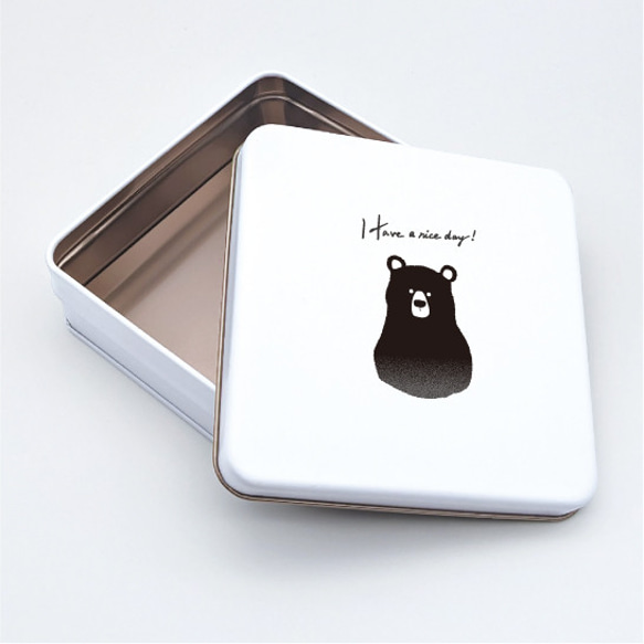 【缶のみ1個】かわいいくまのクッキー缶/缶/くま/クッキー缶 1枚目の画像