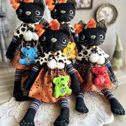ハロウィン黒ねこちゃん❗️】靴下ぬいぐるみ ぬいぐるみ art