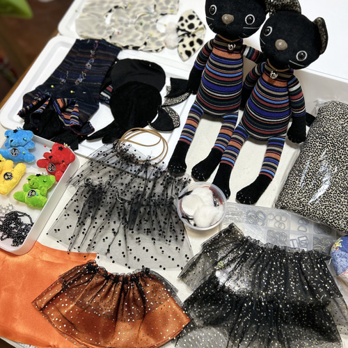 ハロウィン黒ねこちゃん❗️】靴下ぬいぐるみ ぬいぐるみ art ハロウィン黒ねこちゃん❗️】靴下ぬいぐるみ ぬいぐるみ art