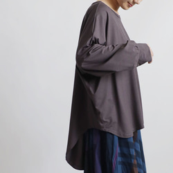 夏準備ＳＡＬＥ　上質とろみ伸縮Tシャツ カットソー生地　燕尾裾　変形 プルオーバー トップスゆったりF01B 5枚目の画像
