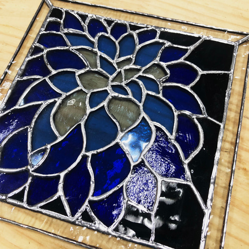 ステンドグラス パネル『ダリア~dahlia~』 フォトフレーム・写真立て