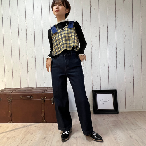 小柄さん向け ful×fulキャミ （チェック） セットアップ対応可