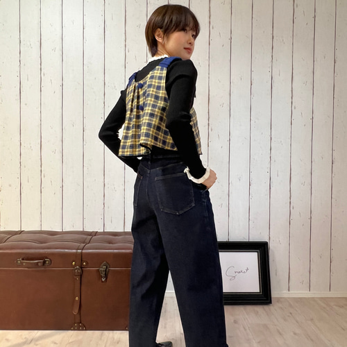 キャミソール チェックキャミ FREAK'S STORE キャミソール チェックキャミビスチェ