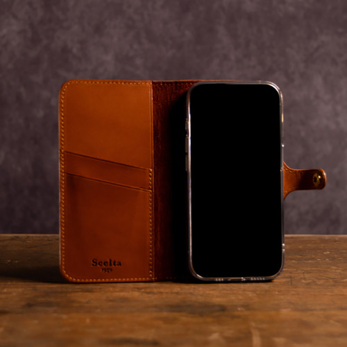 iPhone16 iPhone15 手帳型ケース 本革 イタリアンレザー 高級