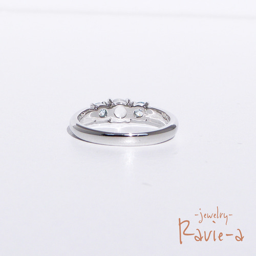 ヴィンテージ シルバー ムーンストーン リングk14WG シルバー]ムーンリング