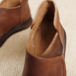 23 新款秋冬女式真皮鞋獨特鞋子厚底淺口短靴 22.5 厘米 - 25.5 厘米 #834 棕色 ⭐ 免費送貨 ⭐ 第16張的照片