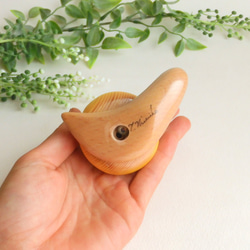 カタツムリ 黄  (★台付き)  wooden snail 9枚目の画像