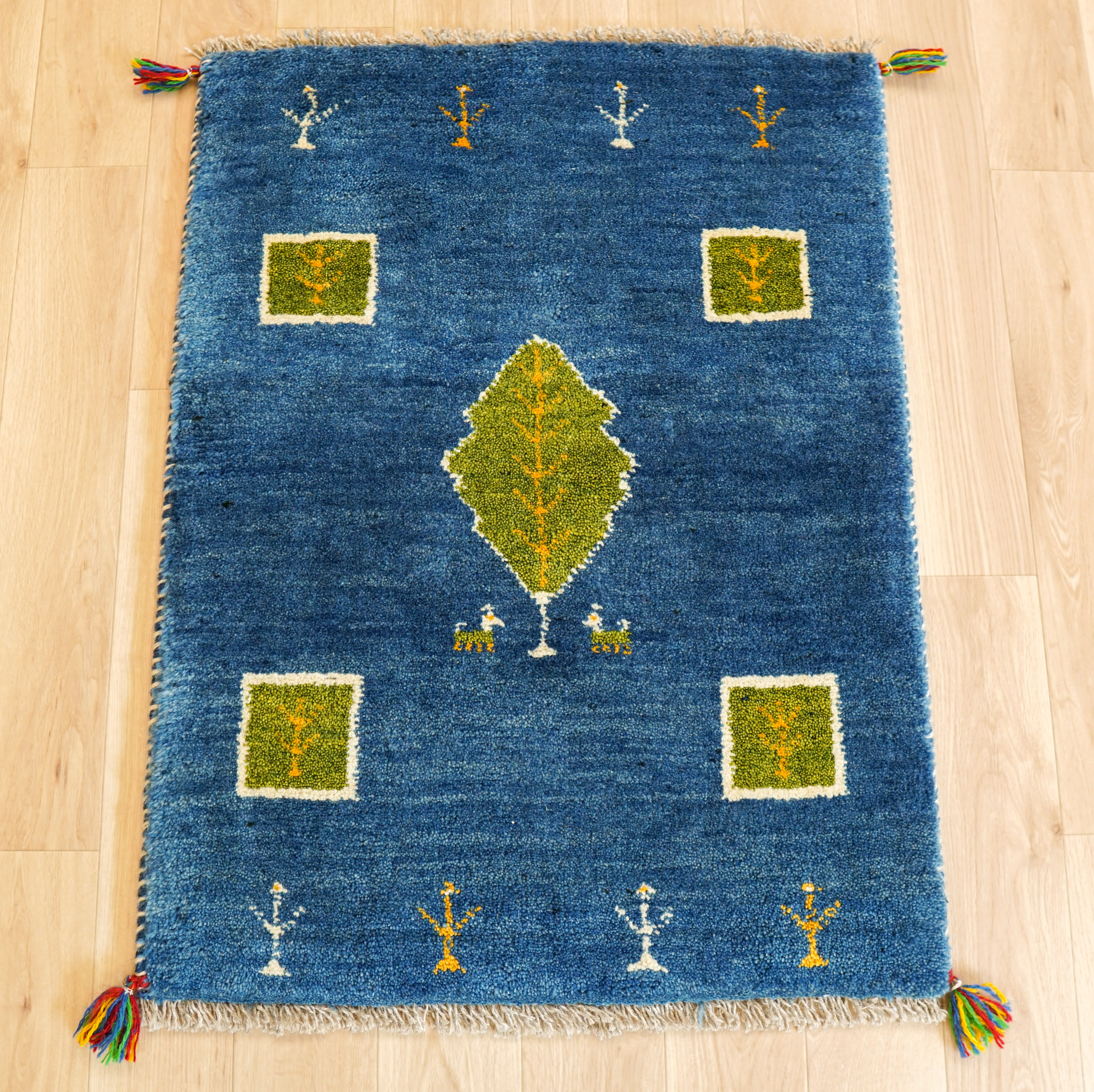 日本未入荷 ⭕️ギャッペ⭕️手織りペルシャ絨毯⭕️ミニラグ⭕️新品