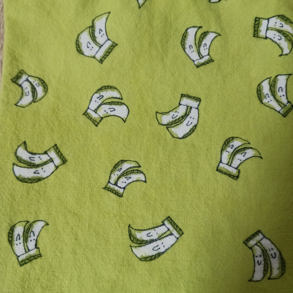 バナナ 黄緑 巾着 6枚目の画像