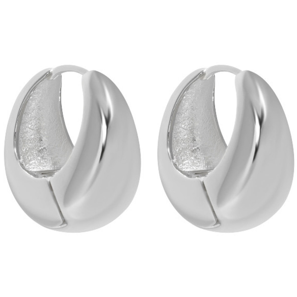 AOI Jewel フープピアス レディース ファッション アクセサリー キャッチレス ドロップ シンプル 両耳ペア 1枚目の画像