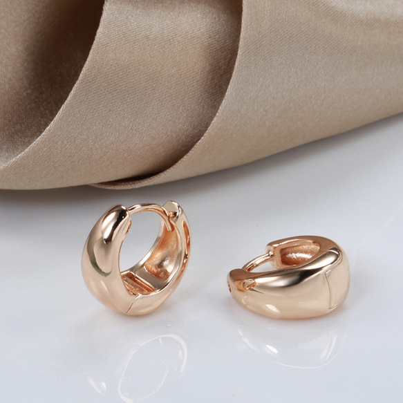 AOI Jewel フープピアス レディース ファッション アクセサリー キャッチレス ドロップ シンプル 両耳ペア 6枚目の画像