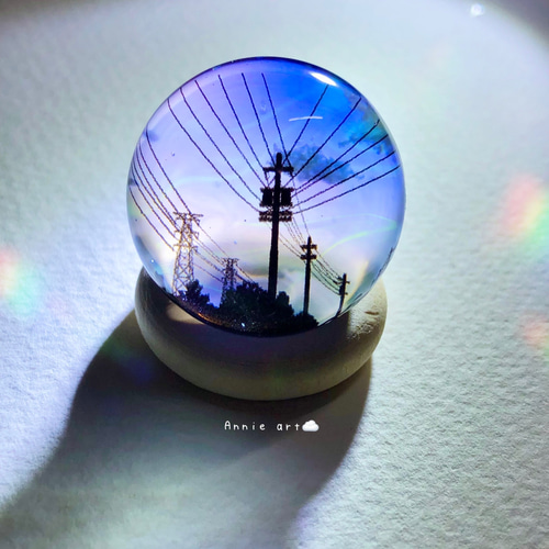 情景レジン-夕刻(球体) 空玉/秋/雲/プレゼント その他置物 Annie