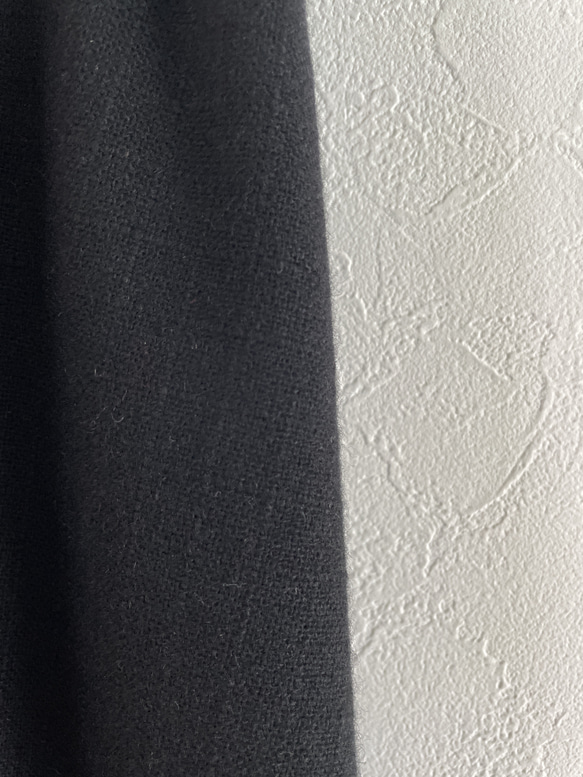 ウール混のブラックのフレアスカート(チェック) 3枚目の画像