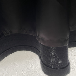 ウール混のブラックのフレアスカート(チェック) 7枚目の画像